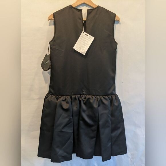 Rochas Paris taffeta black dress 2(38) BNWT - Picture 2 of 9